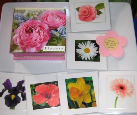6-card GARDEN FLOWERS, Set # 2 with box