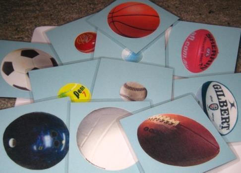 Full 14-card set of SPORTING BALLS