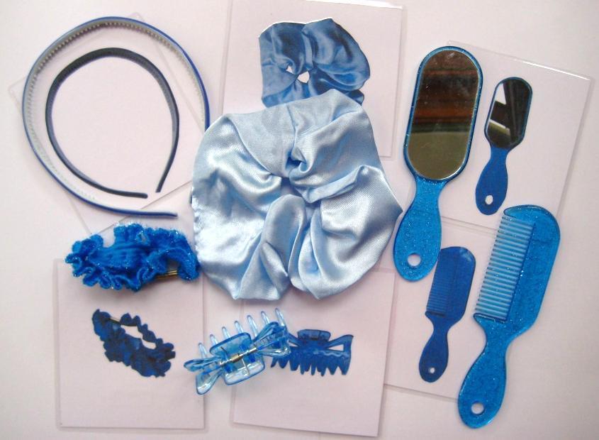 6 HAIR ITEMS & matching cards
