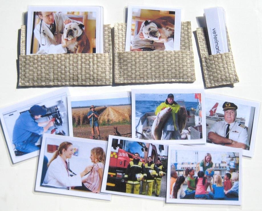 8 OCCUPATIONS, Set #2 in 3-part cards