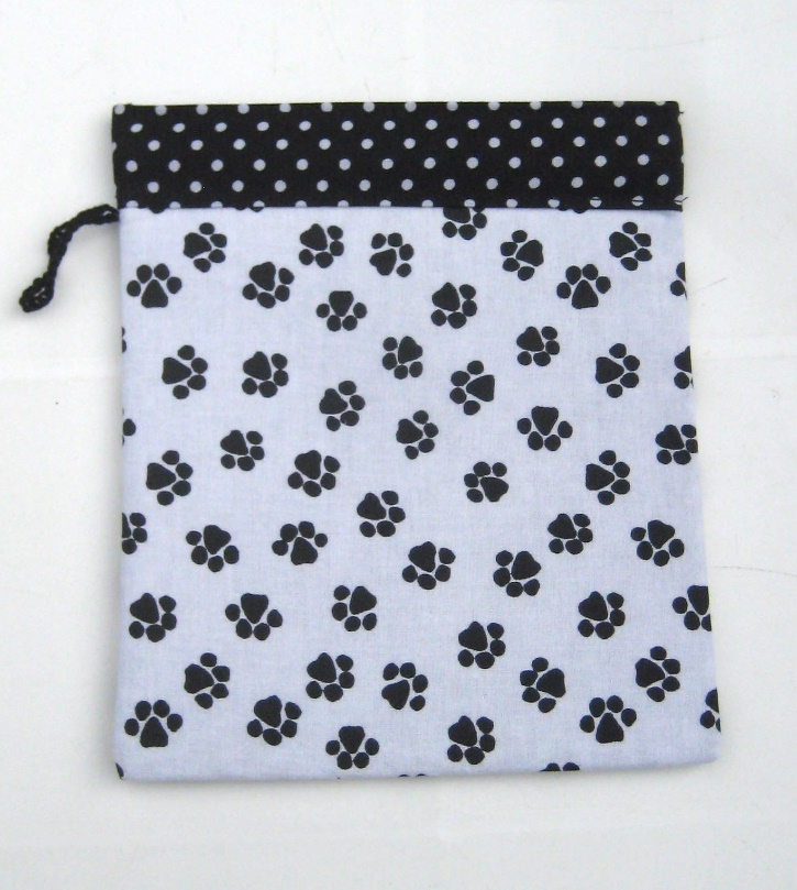 FABRIC SNAP BAG for DOGS in white