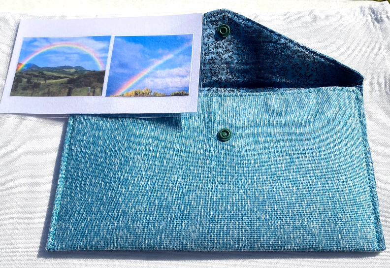 10 WEATHER Cards in Fabric Envelope with Rain — view 2