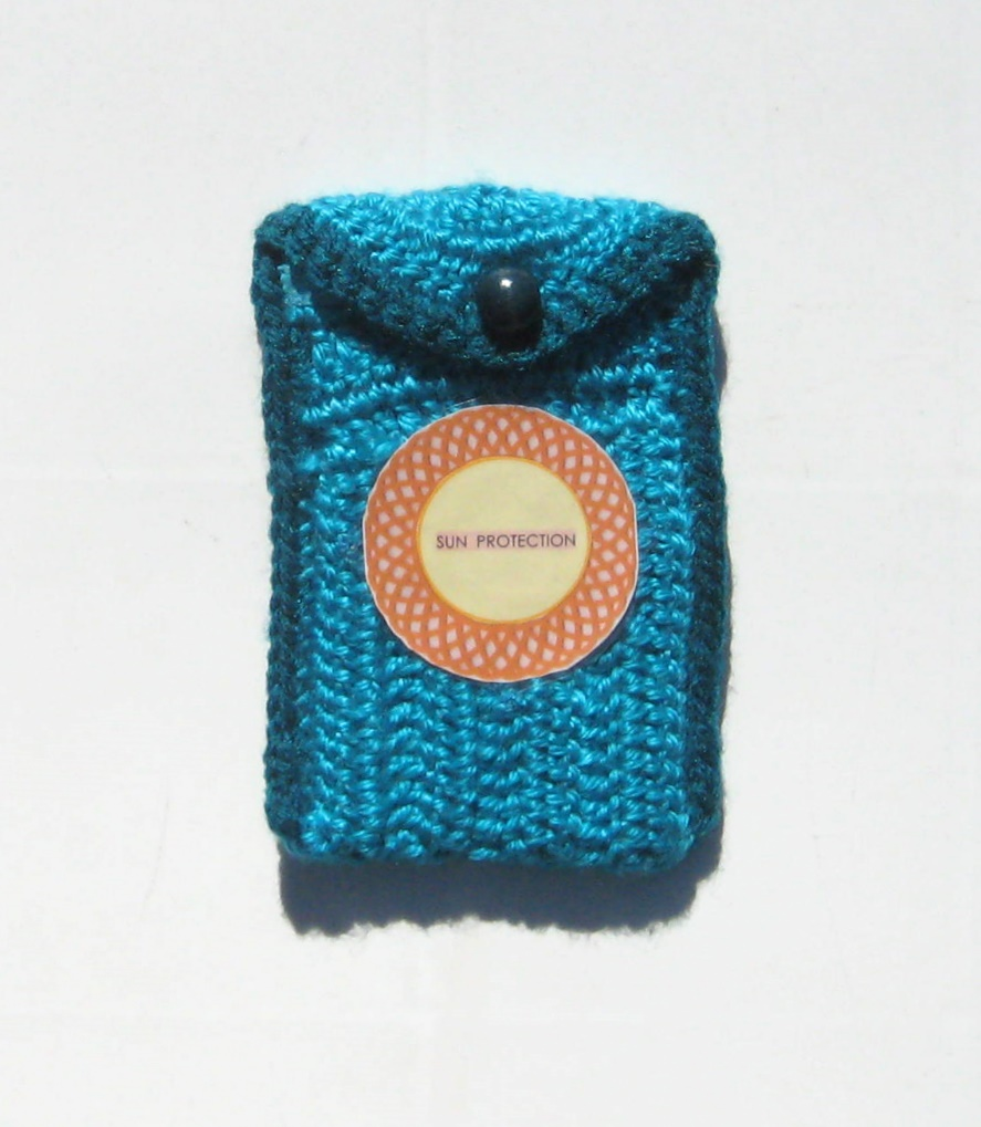 CROCHETED POUCH #5 for SUN PROTECTION